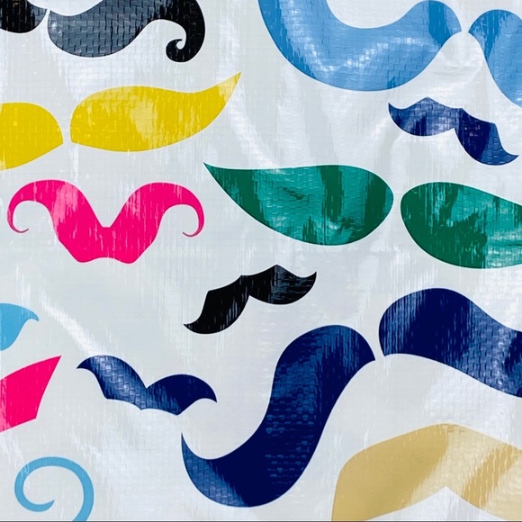 IKEA | BANGLIG 2401 OZ Mustache Design LARGE Tote - Picture 7 of 9